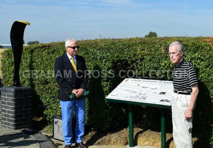 As part of the ceremonies John Madson and landowner, John Peacock, dedicated an updated information board for visitors.