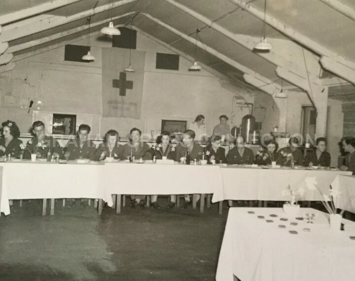 Basketball Banquet at the Bury St. Edmunds American Red Cross Club, Spring 1945.