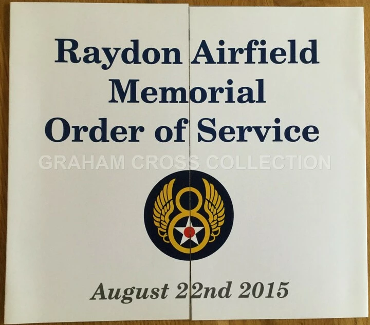 The order of service from the 353rd Families Visit of August 2015.