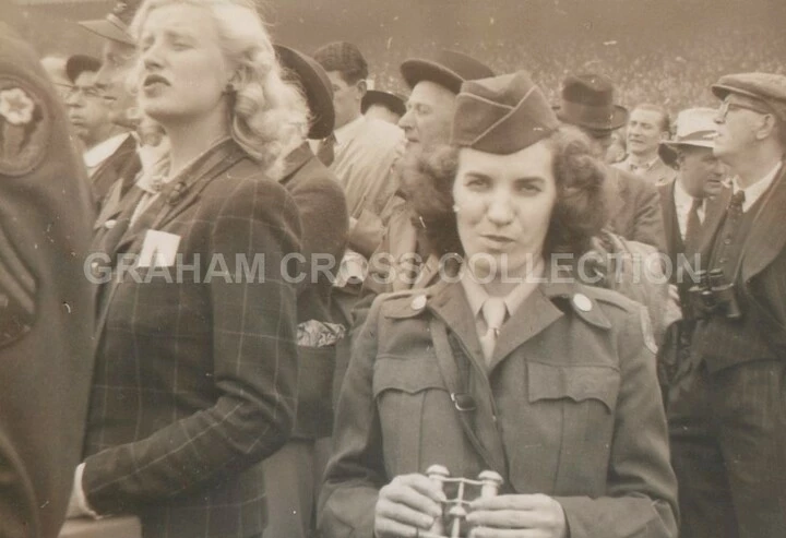 Corporal Vonda Cochran of the WACs at Elveden Hall at Newmarket, Derby Day 1945.