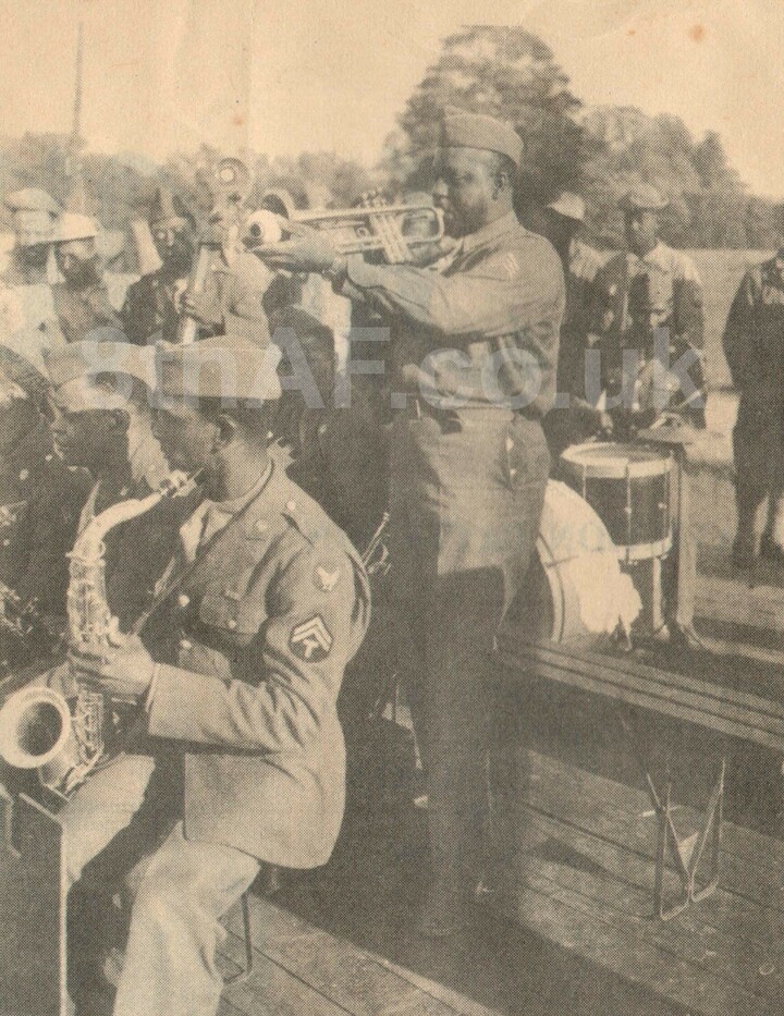 Sgt. Bryan of the 847th was renowned for his trumpet playing.