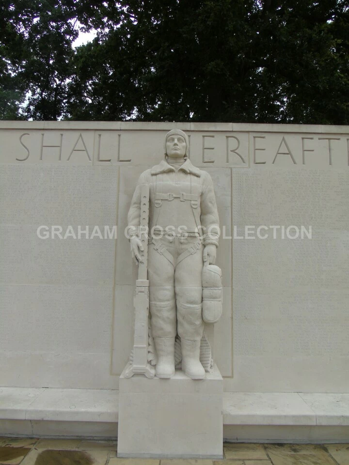 The Airman figure on the wall of the missing. Madingley contains the graves of some 18 women, approximately 130 African Americans and 3 Native Americans. None of these groups are represented in the statuary.